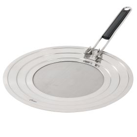 Oster Baldwyn 12 Inch Round Stainless Steel Splatter Guard with Foldable Handle