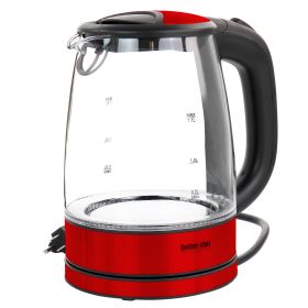 Better Chef 1.7 Liter 360 Degree Glass Cordless Electric Kettle in Red