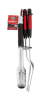 3-Piece Stainless Steel BBQ Grill Tool Set with Soft Grip Handles – Tongs, Fork, and Spatula