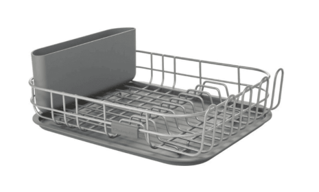KitchenAid Low Profile Metal Stacking Dish Drying Rack, Charcoal Gray