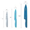 3-Piece Stainless Steel Color Knife Set with Ergonomic Soft Grip Handles