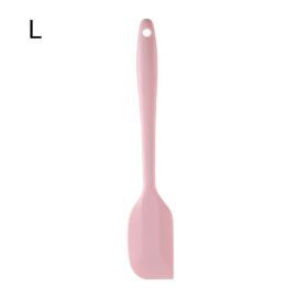 1pc All-in-one High-quality Silicone Scraper Baking Tool; Heat-resistant Silicone Scraper; Cream Cake Spatula; Baking Shovel Knife 8.27"/11.02" (Color: Nordic Pink, size: large)