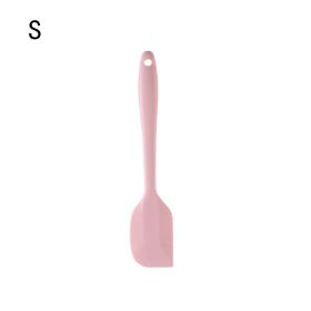 1pc All-in-one High-quality Silicone Scraper Baking Tool; Heat-resistant Silicone Scraper; Cream Cake Spatula; Baking Shovel Knife 8.27"/11.02" (Color: Nordic Pink, size: small)
