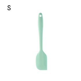 1pc All-in-one High-quality Silicone Scraper Baking Tool; Heat-resistant Silicone Scraper; Cream Cake Spatula; Baking Shovel Knife 8.27"/11.02" (Color: Nordic Green, size: small)