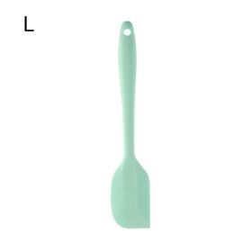 1pc All-in-one High-quality Silicone Scraper Baking Tool; Heat-resistant Silicone Scraper; Cream Cake Spatula; Baking Shovel Knife 8.27"/11.02" (Color: Nordic Green, size: large)
