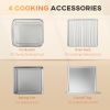 Air Fryer Toaster Oven, 21QT 7-In-1 Convection Oven Countertop, Warm, Broil, Toast, Bake and Air Fry, 4 Accessories Included, 1800W